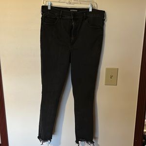 Express black skinny jeans size 14